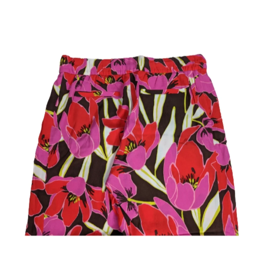 Kate Spade Pink & Red Floral Ankle Pants - Size 8 - Picture 9 of 10